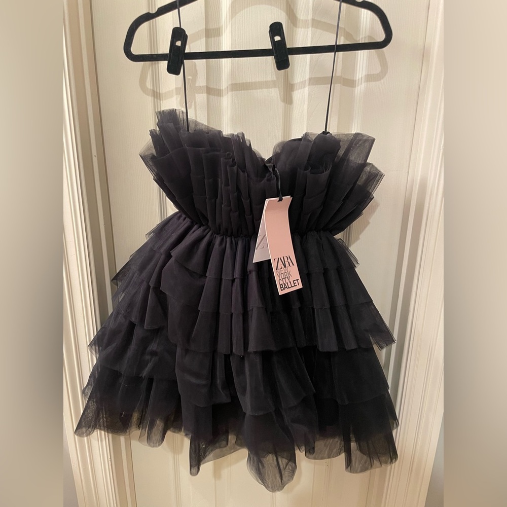 Zara Black Tull Dress